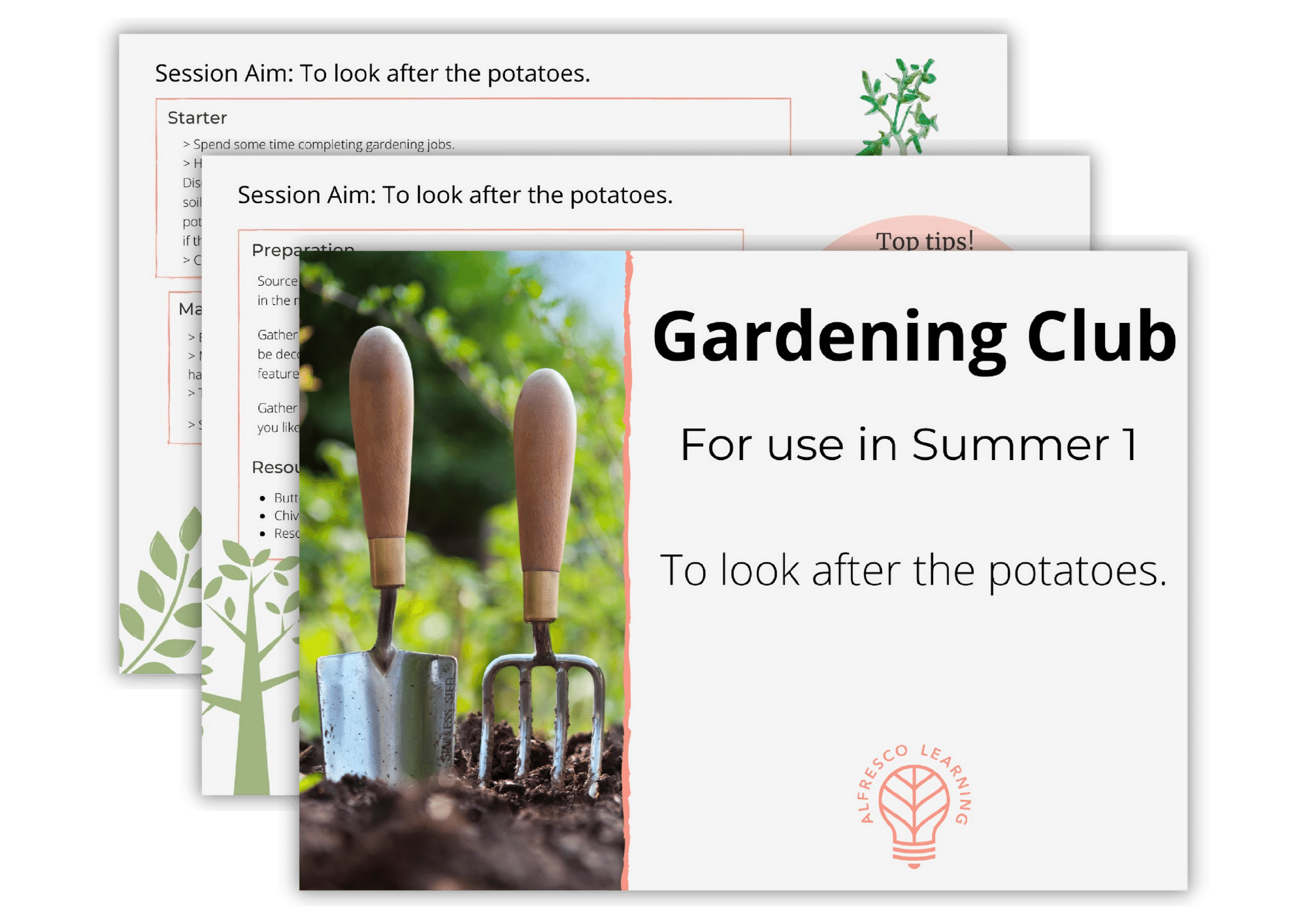 Taking Gardening Club Summer 1 Outdoors